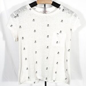 Women's | Victoria's Secret |  White Sheer VS Logo Palm Tree Crop Top